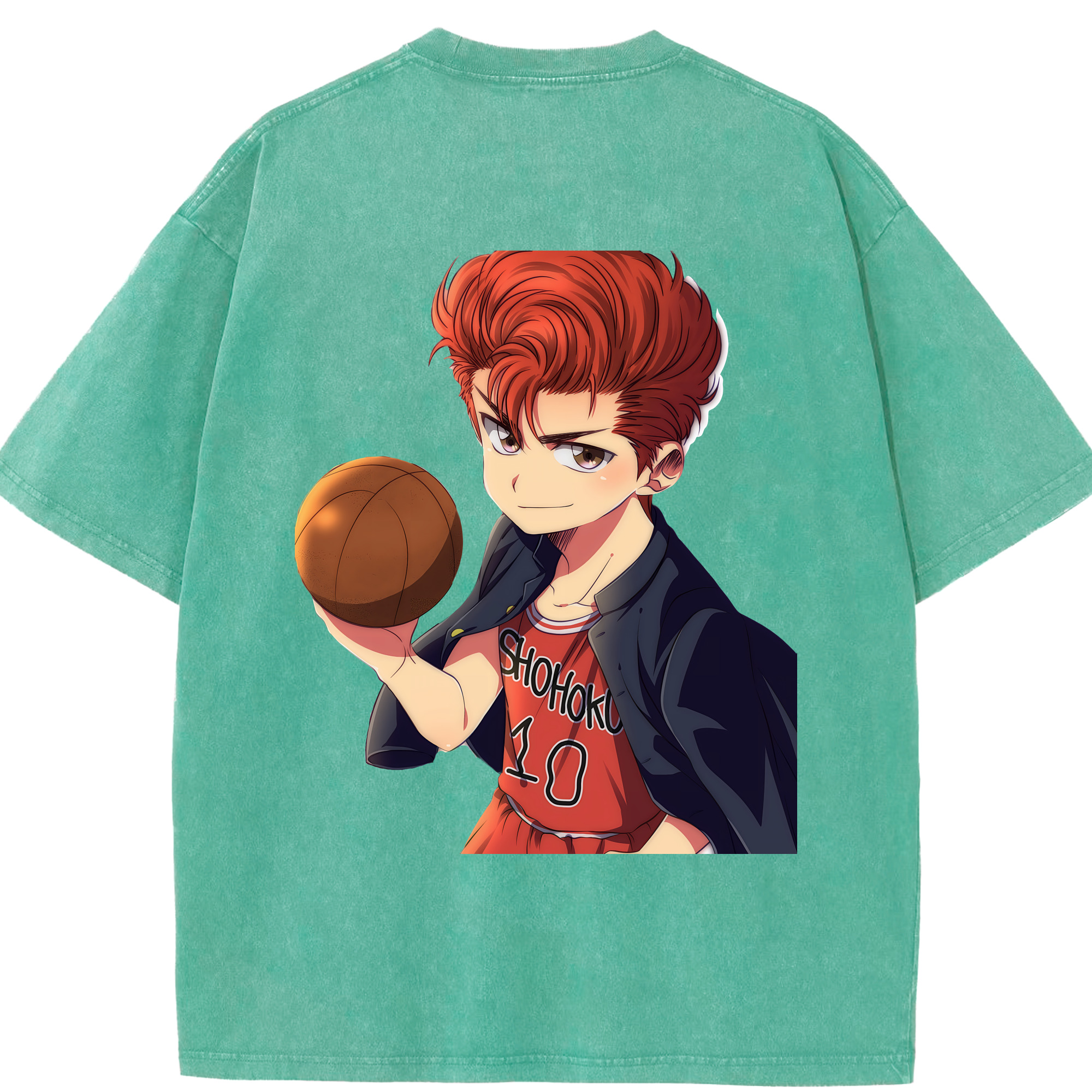 （画像用） SLAM DUNK／スラムダンク 綿100% ヴィンテージ風 半袖Tシャツ（背面プリント）
